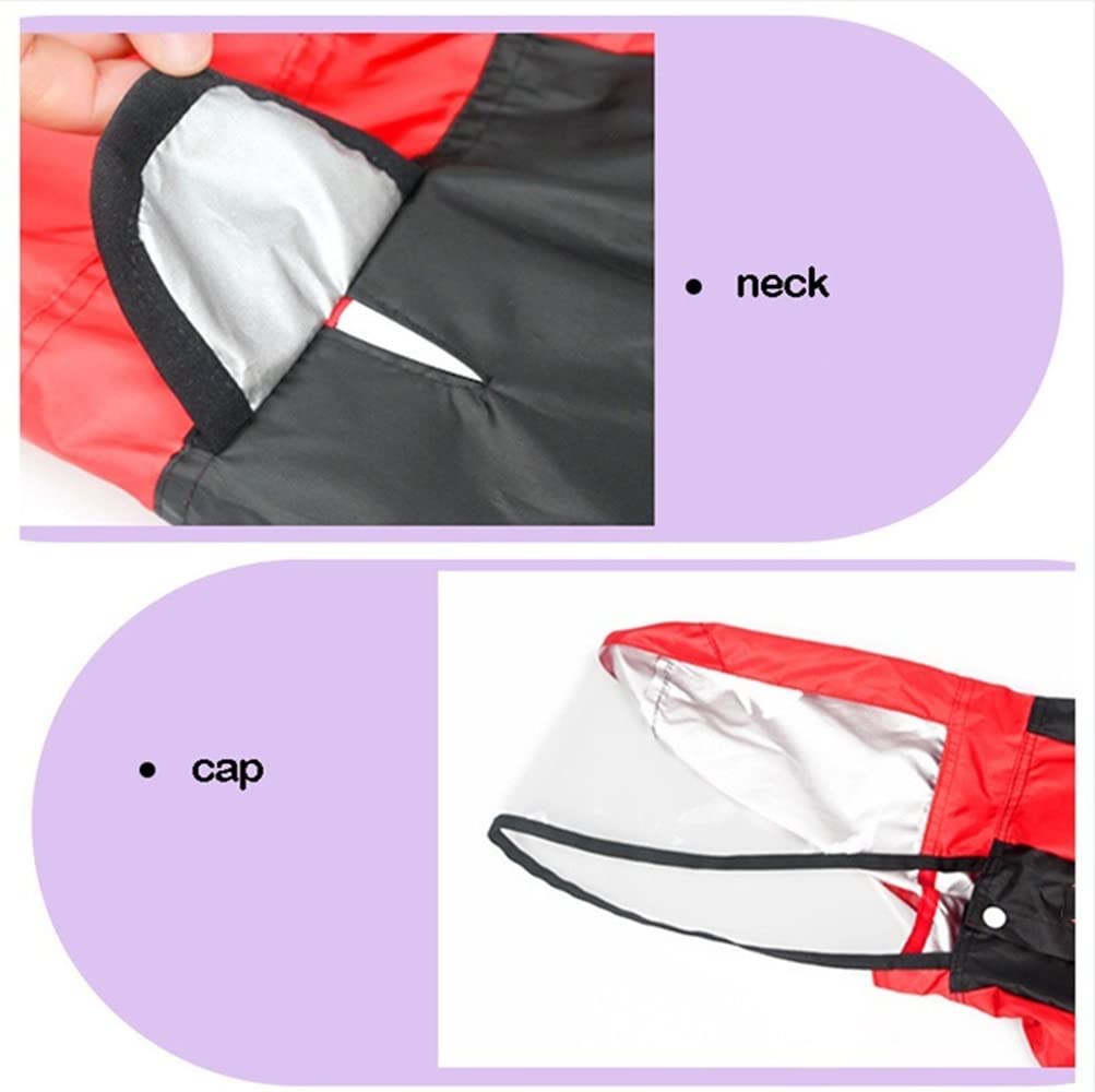 Impermeable para Perros, Mono Impermeable for Perros, Reflectante, Chaqueta con Capucha, Ropa for Exteriores for pequeños, Suministros for Mascotas(Red,XS)