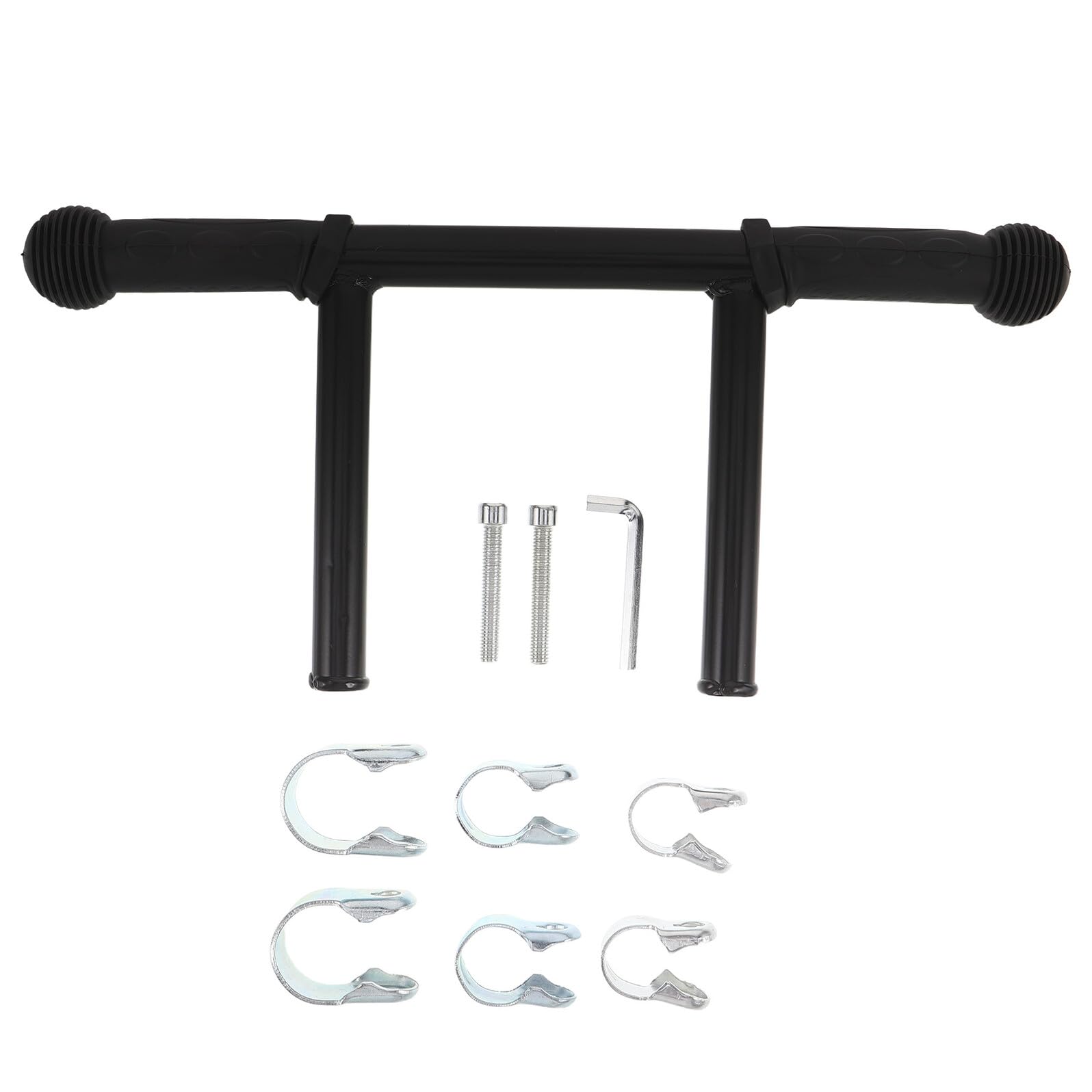 Barre D'extension de Poignée Portable en Acier Inoxydable et Plastique pour Poussette avec 3 Paires de Clips, Facile à Retirer, pour Voyages et Pique-niques