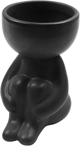 SvaTao Macetas para suculentas, adornos creativos de decoración de flores, bonita maceta de cerámica con drenaje, adecuada para tiendas de flores,