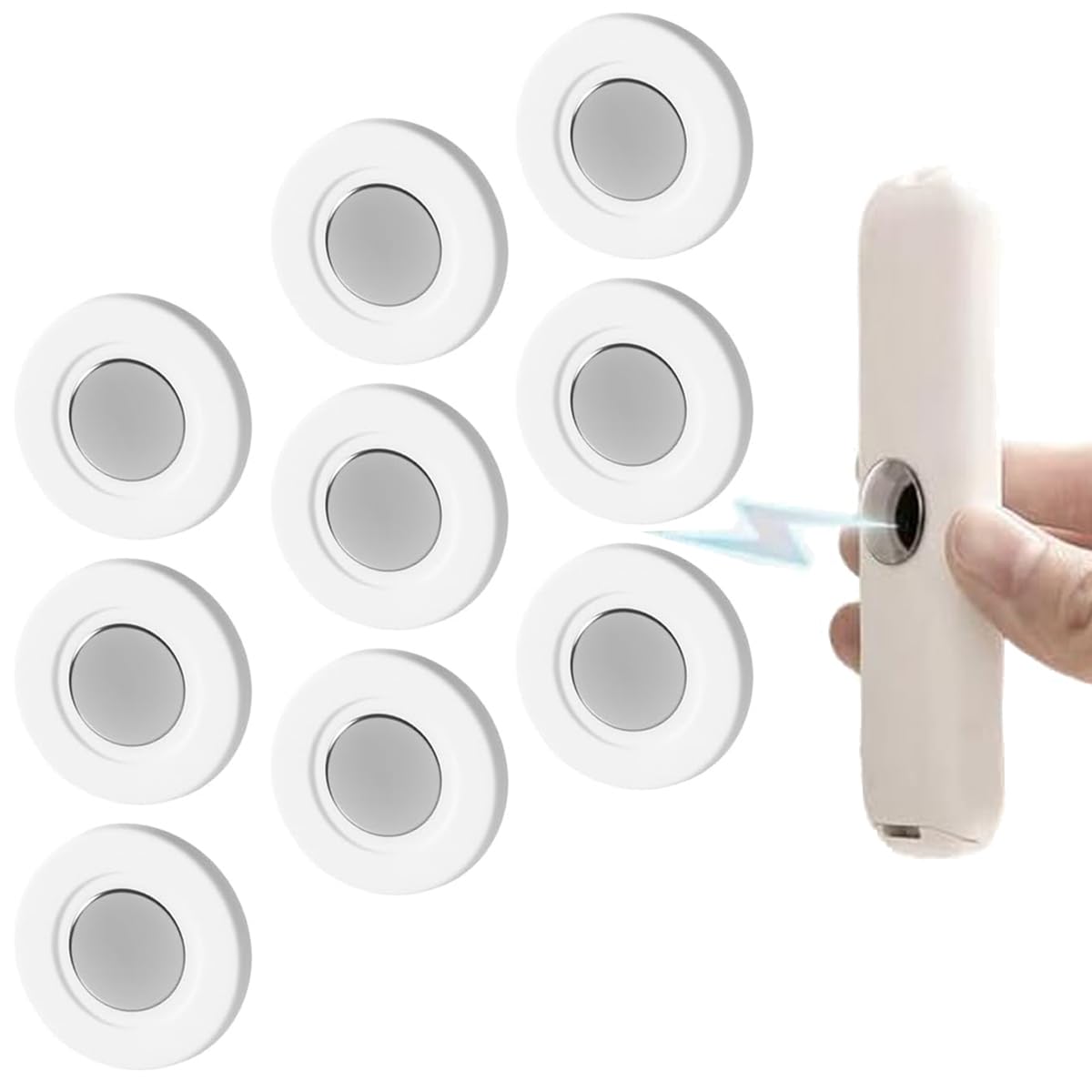 Support télécommande mural magnétique à aimant renforcé blanc