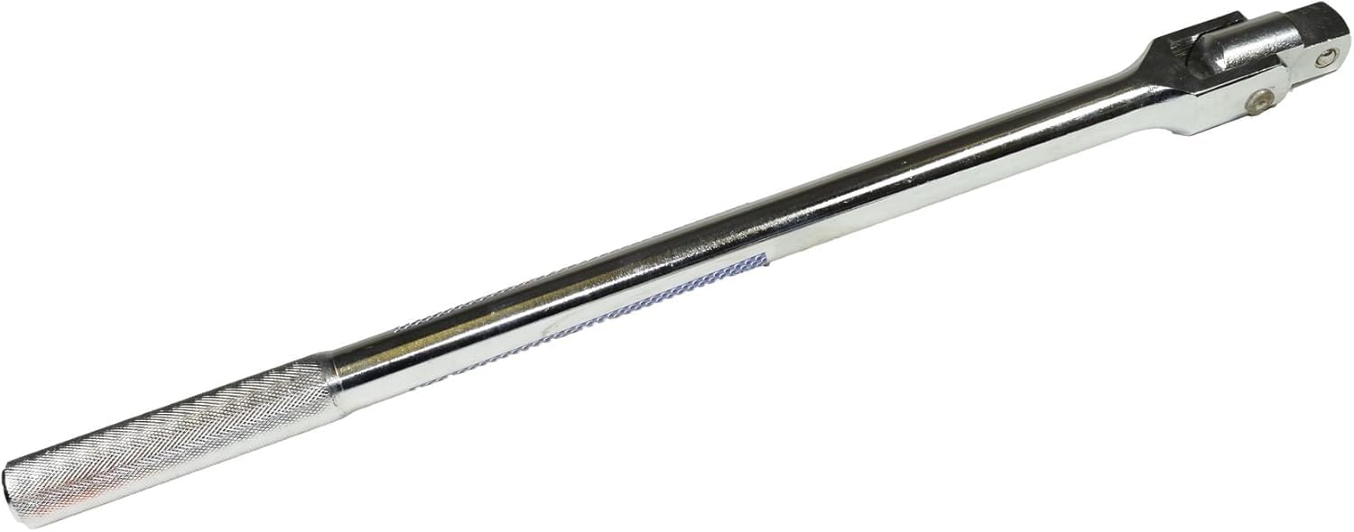 Unibos | 3/4-Inch-Drive Premium Breaker Bar, 19 Inches Long, Nut Breaker Bar, 180-Degree Flex Cr-Mo Head with Cr-V Steel Construction