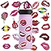 50Pcs Rred Sexy Lips Stickers Water Bottles Laptop Car Phone Guitar Skateboard Computer Scrapbook Trendy Kiss Sticker Vinyl Waterproof Aesthetic Trendy Decals for Girls Teens Boys Adults (Hickey)