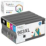 Topkolor Kompatibel für HP 963XL Tintenpatronen 963 XL Druckerpatronen für HP OfficeJet Pro 9010 9012 9020 9014 9015 9016 9018 9019 9022 9025 Drucker (Schwarz, Cyan, Magenta, Gelb, 4er-Pack)