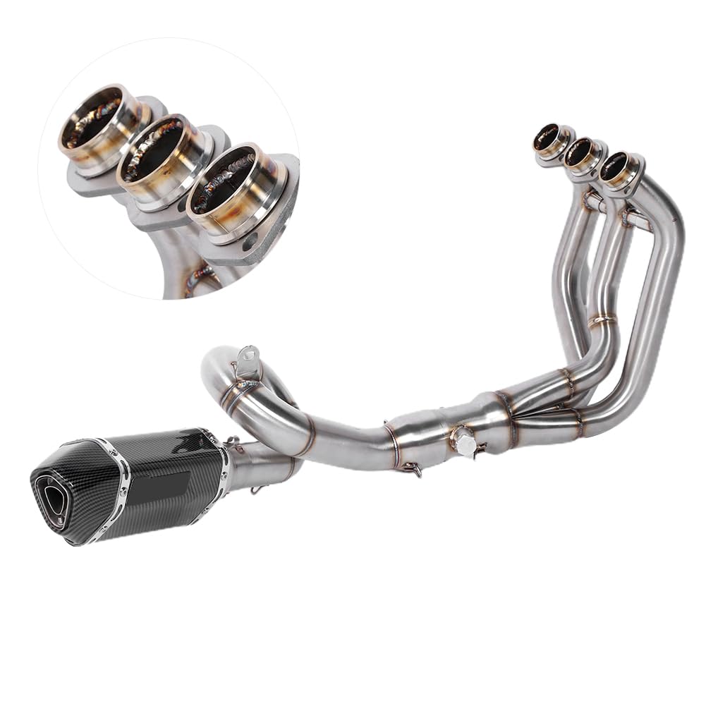 di Scarico delle Prestazioni di Corse con Silenziatore in Fibra in Fibra di Carbonio, Adatto a MT-09 2014-2020, FZ-09 2014-2017, Tracer 900, XSR 900 2016-2020