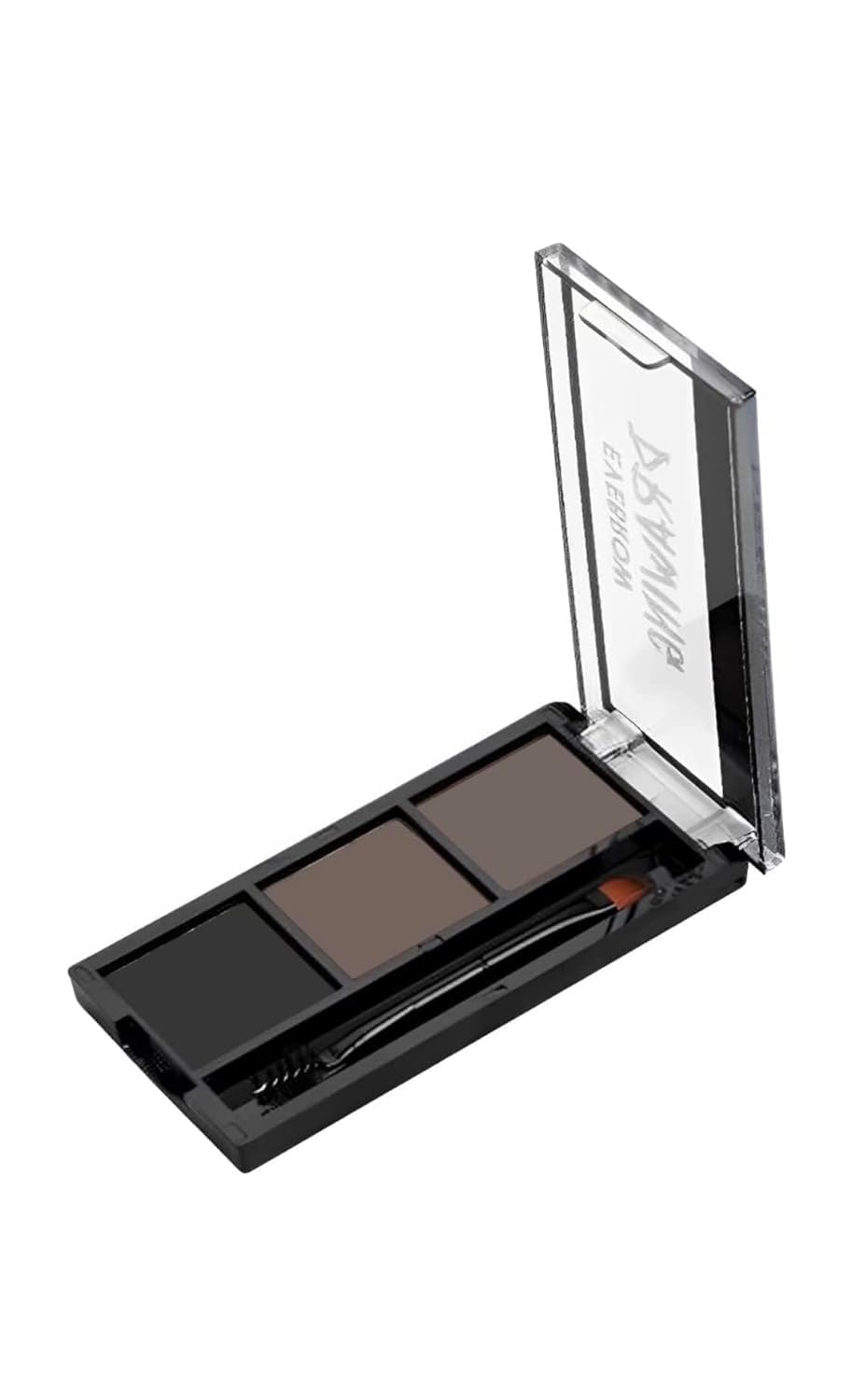 Ultimate Brow Kit, Eyebrow Filler, Matt Look Perfect Trio Shade Brow Powder, Eyebrow Drawing Palette with 1 Brush, Non-Transfer Smudge proof Eyebrow Palette(Dark grey, Cloudy grey, Ironside grey).