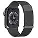 Meliya Armband Kompatibel mit Apple Watch Armband 38mm 42mm 40mm 44mm 41mm 45mm, Edelstahl Metall Ersatzarmband mit Verbesserter Magnet für iWatch Series 7 SE 6 5 4 3 2 1 (38mm/40mm/41mm, Schwarz)