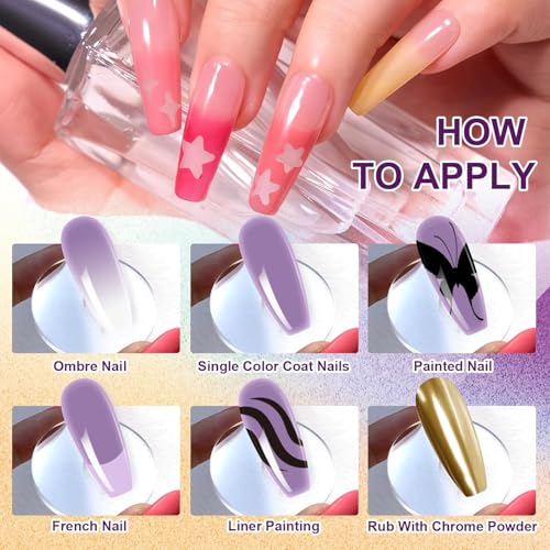 Image of THR3E STROKES Solid Cream GelPolish Set, 9 Colors Pudding Gel Nail Polish Palette with Nail Brush, Nude Pink Orange Red Solid Gel Polish Nail Art Kit Soak Off Portable Gift for Girls /Friend DIY Home (A)