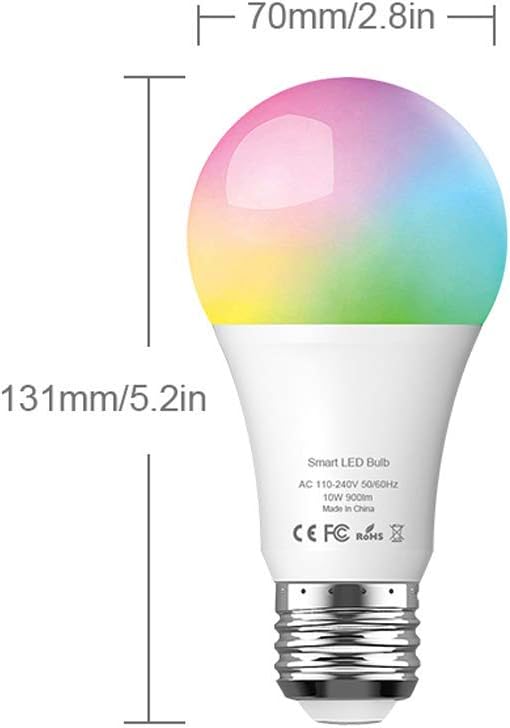 70% Off Discount Smart WiFi Light Bulb, LED RGBCW Color Changing, WANNAP 2.4G E26 WiFi Multicolor Light Bulb Compatible with Alexa,Siri, Echo, Google Home Assistant, No Hub Required (2 Pack) Get Discount 70% Price Smart WiFi Light Bulb, LED RGBCW Color Changing, WANNAP 2.4G E26 WiFi Multicolor Light Bulb Compatible with Alexa,Siri, Echo, Google Home Assistant, No Hub Required (2 Pack)