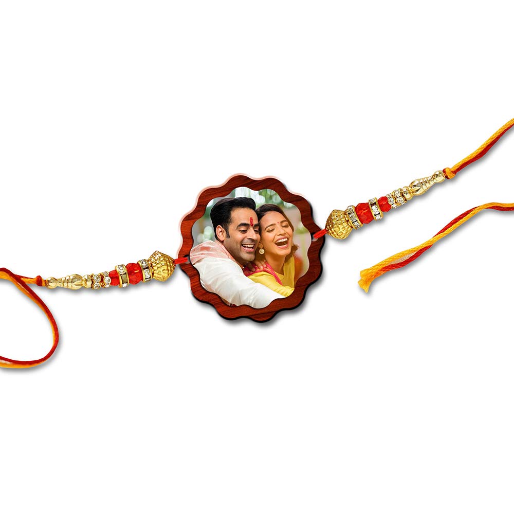 Boy's ® Personalized Photo Rakhi Customised Gift For Brother On Rakshabandhan (Design 2)