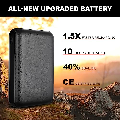 Gokozy Beheizbare Weste für Herren Damen, Heizweste mit 10000 mAh Powerbank und 5 Heizzonen, Beheizbare Jacke für Skifahren und Jagen