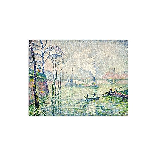 Impression sur toile inondation 30x40cm : reproduction tableau deco salon moderne
