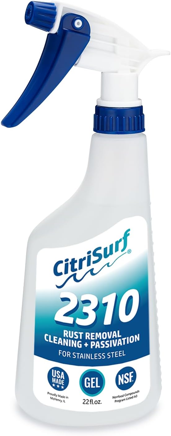 Citri Surf Passivating Spray 2310 for Cleaning Stainless Steel Metal (22 Ounces)
