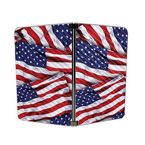 Image of MightySkins Carbon Fiber Skin for Microsoft Surface Duo - Patriot | Protective, Durable Textured Carbon Fiber Finish | Easy to Apply, Remove, and Change Styles | Made in The USA