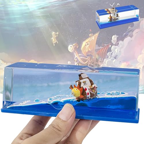 Image of PTAEXCEL Unsinkable Boat in a Box, Unsinkable Cruise Ship, Cruise Ship Fluid Drift Bottle, Cruise Ship Fluid Drift Model Decoration, Home Decoration for Christmas, Birthday. | Exquisite boxed model ornament, stylish home decor. Great gift choice for Christmas, birthday and various holiday celebration