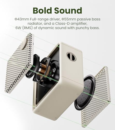 Image of Edifier ES20 Portable Bluetooth Speaker with IP67 Waterproof & Dustproof, 15 Hours Playtime, Wireless Connectivity for Home Office Outdoor - Ivory