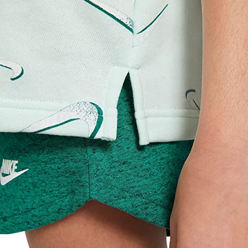 Nike Sportswear Big Kids' (Girls') French Terry Printed Tank (Small, Barely Green/White)4