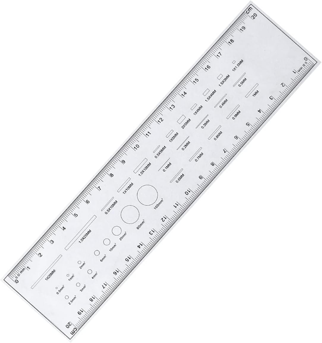 Amazon ハンドヘルドデジタル顕微鏡アクセサリー 18cm/20cmフィルムルーラーゲージポイントキャリブレーションルーラー測定ツール