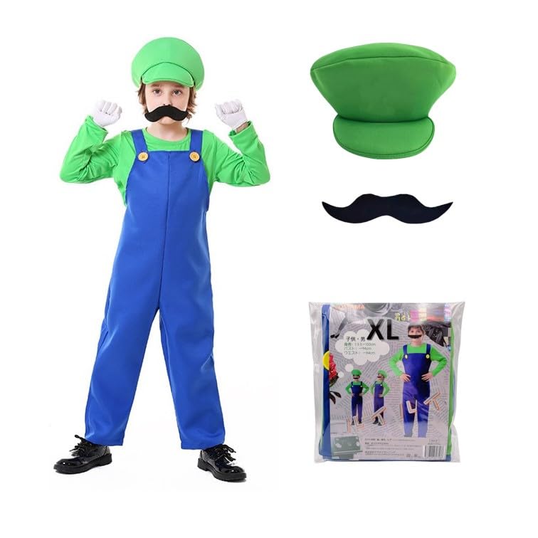 マリオ ルイージ ハロウィン USJ 双子 コスプレ 衣装セット マリオ ルイージ ハロウィン USJ 双子 コスプレ 衣装セット