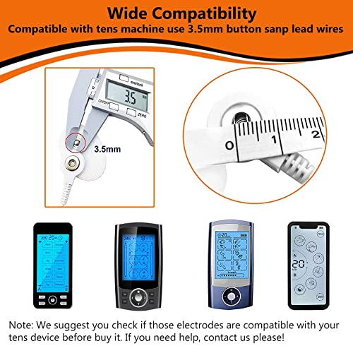 20 Pack Tens Unit Replacement Pads Reuse 40 Times, Snap Electrode Pads For Tens Unit With Standard 3.5Mm Snap-On Connector, Compatible With Belifu Tens #TOP1