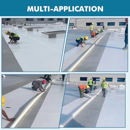 Image of Vaste Outdoor Waterproof TPO Butyl Sheet, 3.28feet x 16.4feet, RV /Marine Sealant Tape, Stop Camper Roof Leak, Roofing Sheet Repair, Boat Sealing, Weatherproof and Durable, UV-Resistant