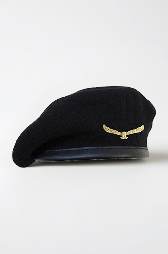 Army Style Cap, Rajputana Cap, Classic European Hat, Woolen Beret Cap, Che Guevara Cap with Eagle