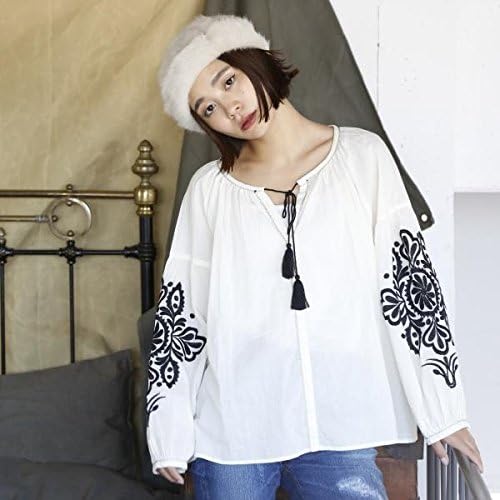 Amazon コーエン レディース Coen Market コットン袖エンブロイダリーブラウスii Off White Free シャツ ブラウス 通販