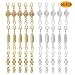Forise 30Pcs Magnetic Lobster Clasps for Jewelry Necklace Bracelet Making Rhinestone Ball Style Cylindrical and Ball Tone Magnetic Clasp Jewelry Accessories