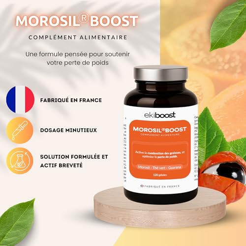 MOROSIL BOOST | Brûleur de graisses hautement dosé | Complément minceur | Thé Vert | Guarana & Zinc | Minceur Homme & femme | Ekiboost | Morosil® | Fabriqué & Conditionné en France | 120 Gélules – Image 4