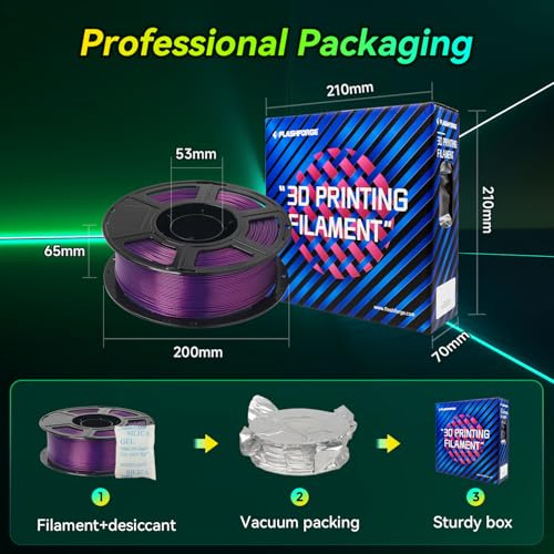 Image of FLASHFORGE Xmas Series Rapid PLA Filament Aurora Purple, High Flow Speedy 3D Printer Filament Max 500mm /s High-Speed Printing, Radiated Unparalleled Brilliance, Twinkling and Ultra-Smooth Finish
