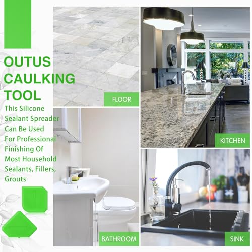 image for Outus 2 Pieces Caulking Tool Set Silicone Sealant Grout Tool for Kitch