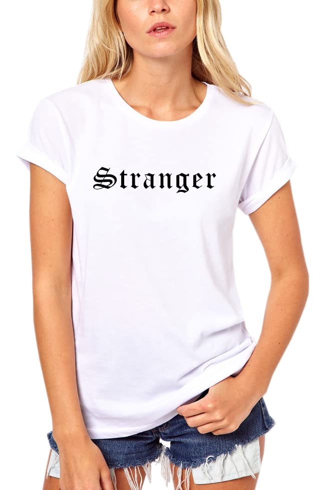 Stranger Celia - T-Shirt Damen Things Demogorgon Elfie Dustin Jane Hopper Upside Down tv blu-ray DVD Größe:M Farbe:Weiß