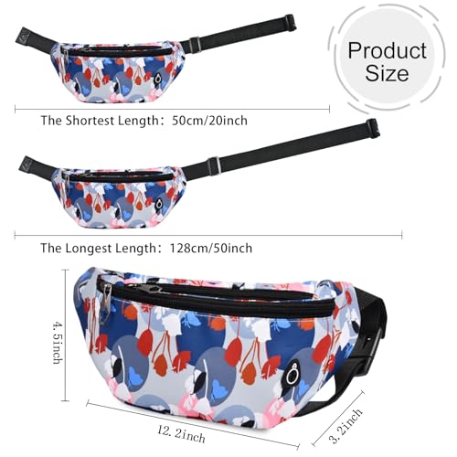 Image of Fanny Pack for Women Men,Crossbody Fanny Pack Water Resistant Sports Waist Bag Pack, Belt Bag for Travel Hiking Running