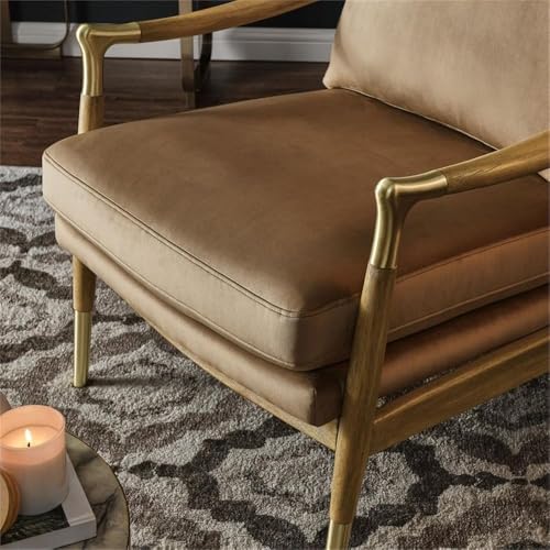 Sillón Plegable Tela Marrón miniatura 5