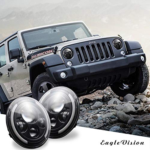 Metermall 2 Pcs 7 Pouces Phare 200w 4300k 6000k Led Pour Jeep Wrangler Cj Jk Tj Lj Lumière Blanche 6000k Auto Accessoires