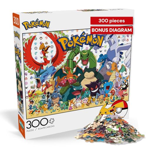 Buffalo Games - Pokémon - Fan Favorites - 300 Piece Jigsaw Puzzle for Adults - Vibrant Jigsaw Puzzles with Oversized Pieces - Finished Size 21.25 x...