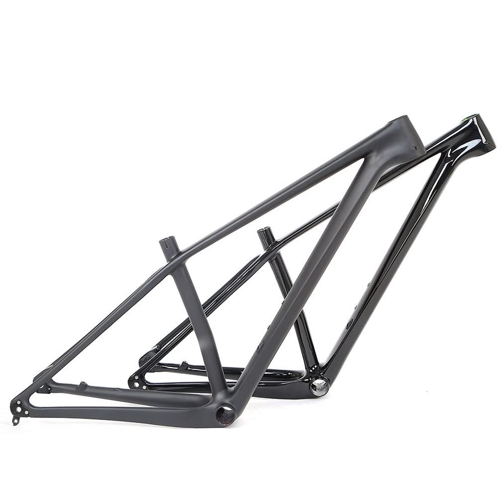 27.5er 29er Bike Frame Carbon Fiber Hardtail Mountain Bike Frame 15''/17''/19'' Disc Brake Frame Thru Axle 12 * 142mm Routing Internal XC AM(Matte Black,29 * 17'')