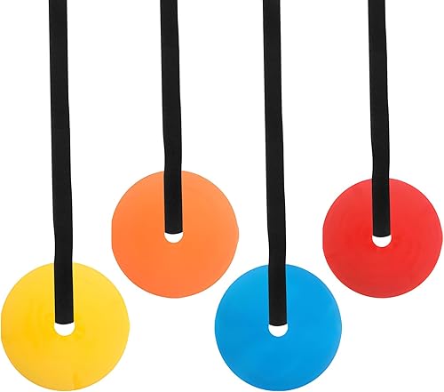 4 piezas de objetivo de portería de fútbol con cintas ajustables, colorido equipo de entrenamiento de fútbol para práctica de tiro para béisbol,