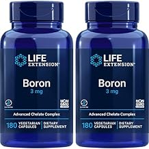 Life Extension Boron 3 mg 180 Caps Pack of 2