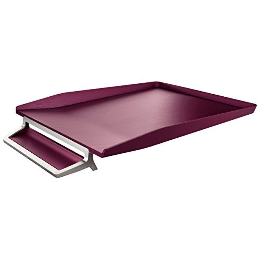 Leitz Vaschetta portacorrispondenza con portapenne con cornice in metallo, Formato A4, Rosso granato, Gamma Style, 52560028