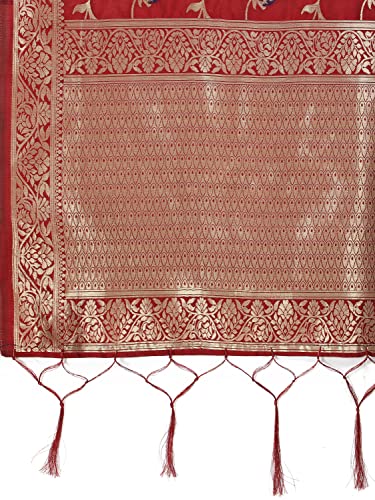 Image of DEVANGI Women's Floral Silk Blend Dupatta