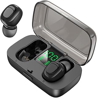 UKCOCO 1 Par De Fones De Ouvido Sem Fio Fone De Ouvido Para Celular Fones De Ouvido Esportivos Sem Fio Fones De Ouvido Sem Fio Display Digital Sem Fio Fones De Ouvido Sem Fio Tampões