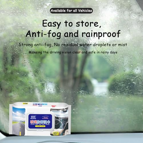 Image of YANCI Anti Fog Lens Wipes | Long-Lasting Anti Fog Glass Cleaner Pre-Moistened Cleaning Wipes | Gentle Lens Cleaning Wipes Glass Cleaning Wipes for Window (Pack of 2-160pcs)