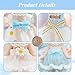 4 Sets Mini Doll Clothes Compatible with Sonny Angel, Blue Skirts and Necklace Fit for 3 Inch Collectible Dolls Display and Decoration Gift for Adult Collectors