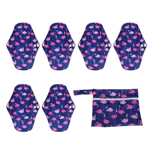iplusmile Compresas Menstruales Reutilizables Bambú Alta Absorción Cómodas y Lavables con Bolsa para Higiene Femenina