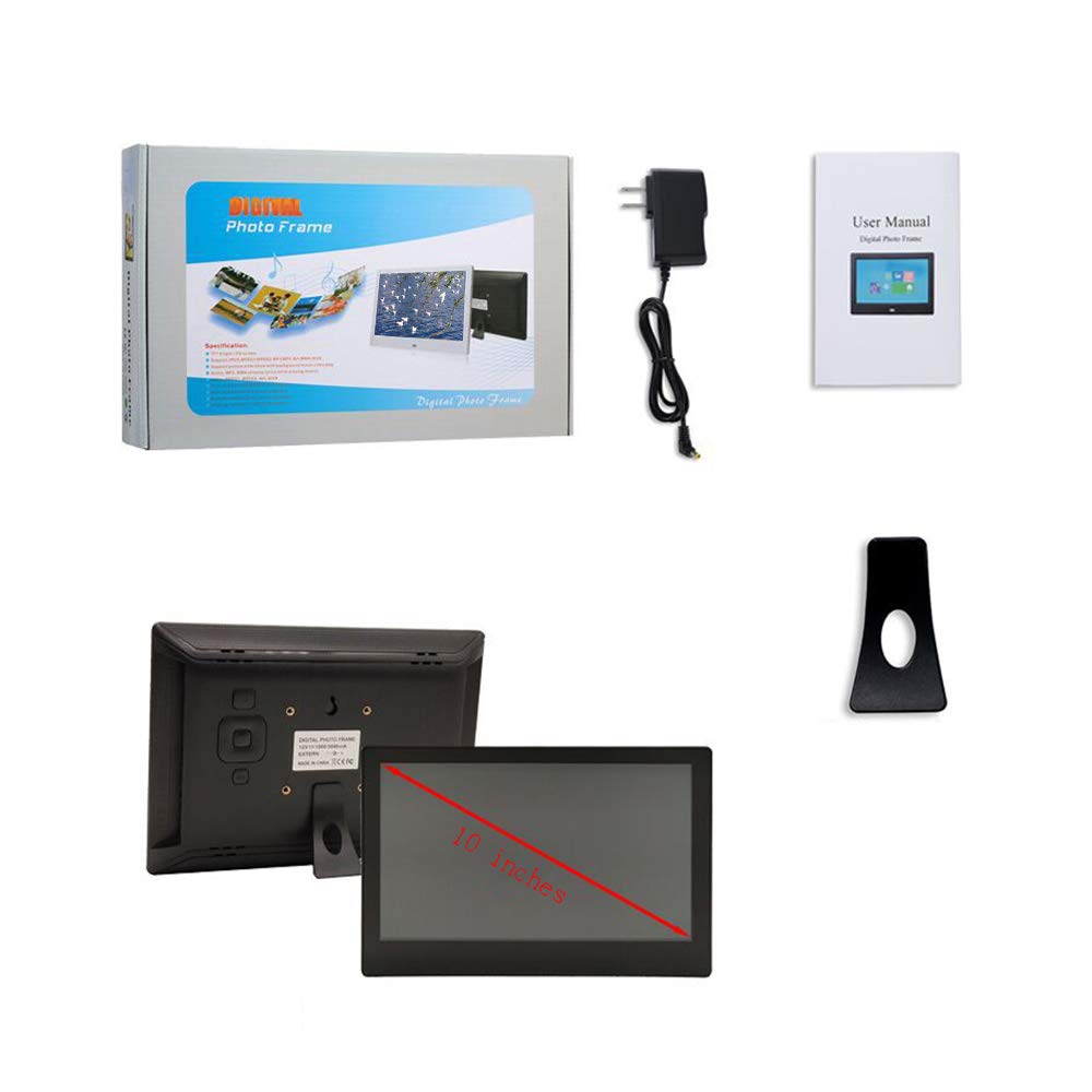 Marco de Fotos Inteligente en la Nube con WiFi de 10 Pulgadas, Pantalla HD, teléfono móvil, transmisión inalámbrica de Fotos y Videos, Compatible con Pantalla Horizontal y Vertical, Pantalla electrón