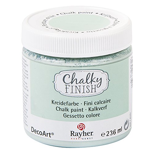 Rayher Chalky Finish Peinture à la Craie pour un Style Shabby-Chic & Vintage, 236 ml, 7,3 x 7,3 x 7,8 cm, Peinture pour Meubles et Murs, Jade