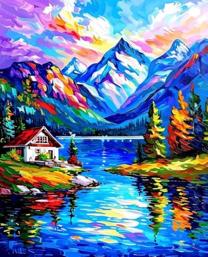 G R LbgɂG  Paint by Numbers DIYyCg l S qp ȒPɓh ANʊG̋ |  H| Lbg 3̃yCguV1̃Zbg̃AN痿gp z[ ItBX G