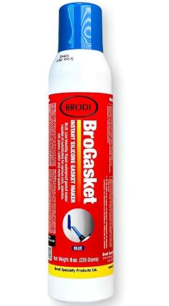BroGasket Industrial RTV Silicone Gasket Maker High-Temp, Oil & Chemical-Resistant, Form-in-Place Gasket Sealant with Auto-Dispensing Nozzle for Perfect, Leak-Proof Beads Blue