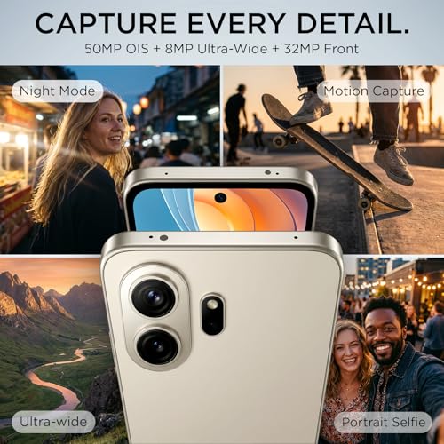 Image of TCL NXTPAPER 70 Pro Cell Phone, Android Phone Unlocked, 128GB Storage, 6.9 inch FHD+ 120Hz NXTPAPER 4.0 Display, 24GB RAM (8GB+16GB), AI Tools, 50MP Camera, Large Battery, 5G WiFi 6E, IP68, Nebula Gold