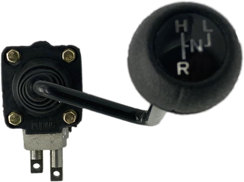 Top view of the shifter knob showing H, L, N, R gear markings